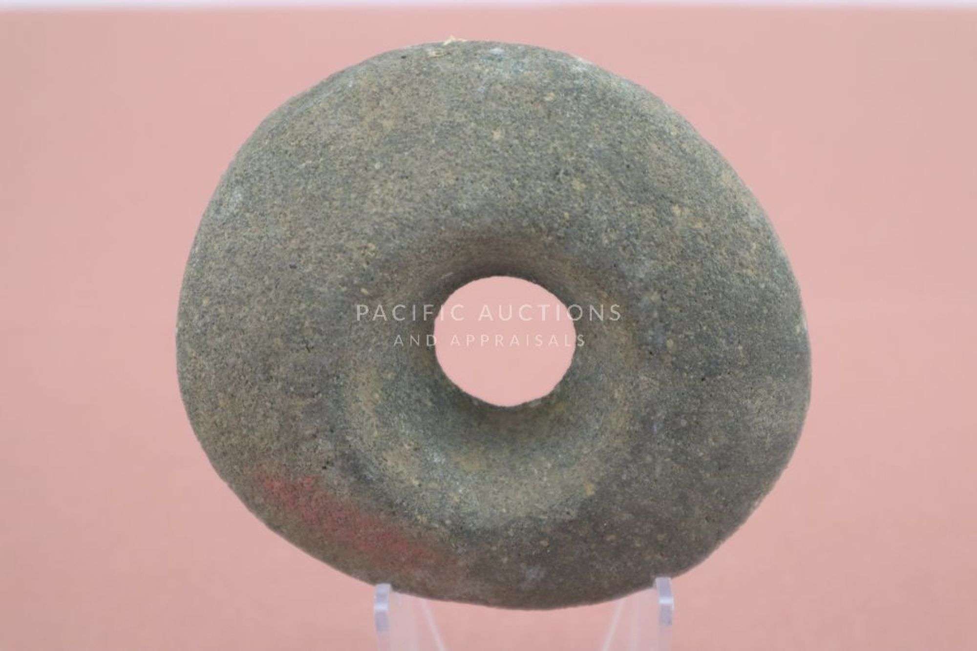 Ancient Stone Artifact Fishing Net Weight, 4" - Pacific Auctions And  Appraisals
