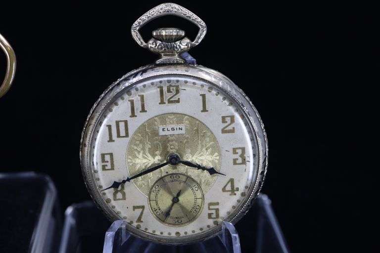 GROUP OF FOUR ELGIN POCKET/RAILROAD WATCHES