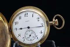 GROUP OF FOUR ELGIN POCKET/RAILROAD WATCHES