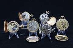 GROUP OF SIX POCKET/RAILROAD WATCHES