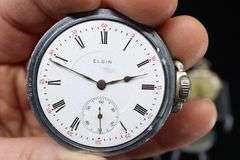 GROUP OF FOUR ELGIN POCKET/RAILROAD WATCHES