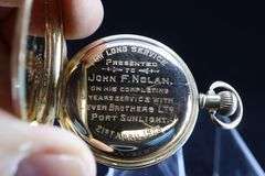 THOMAS RUSSELL & SON LIVERPOOL, DEMI-HUNTER PRESENTATION POCKET WATCH
