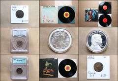 FEBRUARY 1st AUCTION - JEWELRY, ART, STEIFF, VINYL RECORDS, COINS, BOOKS, POSTERS, DECOR