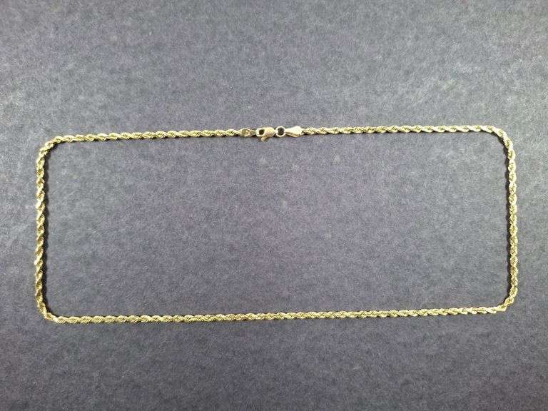 GOLD ROPE CHAIN, 14K, 8.77 G, 18"