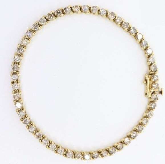 GOLD & DIAMOND LADIES BRACELET, 14K, 9.36 G, 7.25", MARKED SP 500, TESTED.