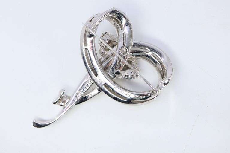 MARCEL BOUCHER RHINESTONE BROOCH, 2-5/8X1-3/4"