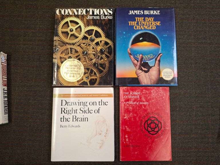 Group of 4 Books; Connections by James Burke 1978, The Day the Universe Changed by James Burke 1985,
