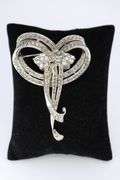MARCEL BOUCHER RHINESTONE BROOCH, 2-5/8X1-3/4"