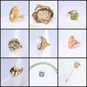 SPRING JEWELRY AUCTION-GOLD-SILVER-GEMS-CAMEOS