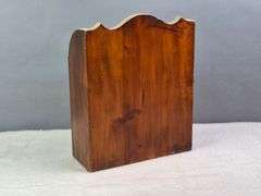 VINTAGE WOODEN NEWSPAPER, MAGAZINE, LETTER BOX, HAND PAINTED, 11" X 4.5" X 14"