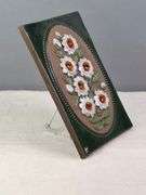 VINTAGE JIE GANTOFTA SWEDEN WHITE DAISY FLOWER WALL PLAQUE, LARGE ONE, 8 3/8" x 13". Ceramic wall pl