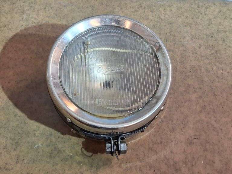 Antique Drum Type Headlight With Overland Monogram Ribbed Lens, 8.5 ...