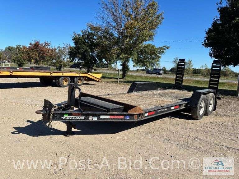 2014 Felling FT 12 I Tandem Axle 18' Trailer, With Ramps, 82" Between Fende