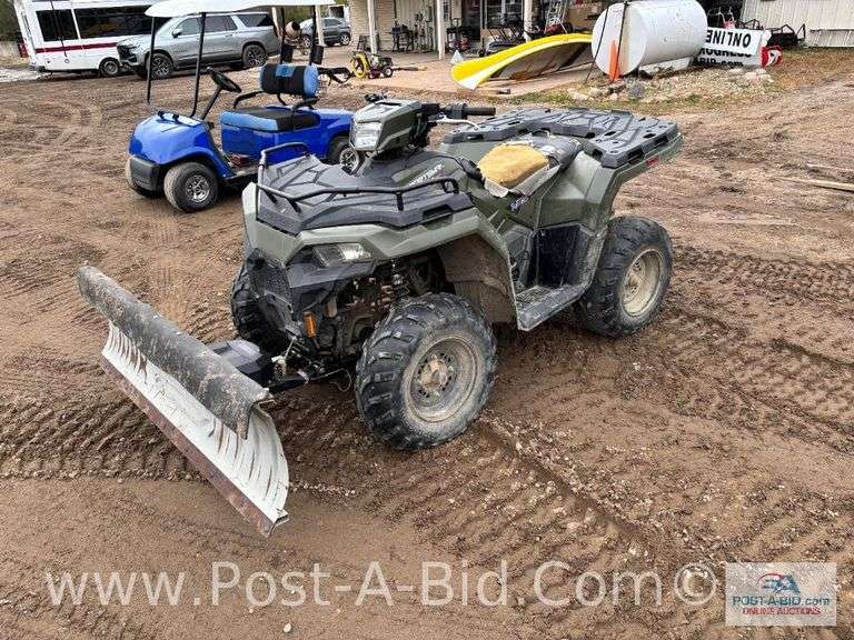 2021 Polaris Sportsman 570 With Snowplow, 4,884 Miles, Owner Stated, "Turns