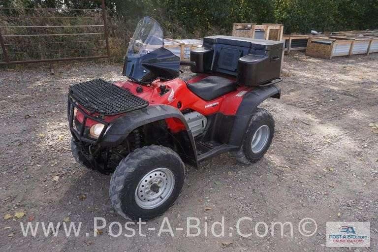 2005 Honda Rancher 400 4x4 Fourwheeler With 4061 Miles, Windshield, Rear