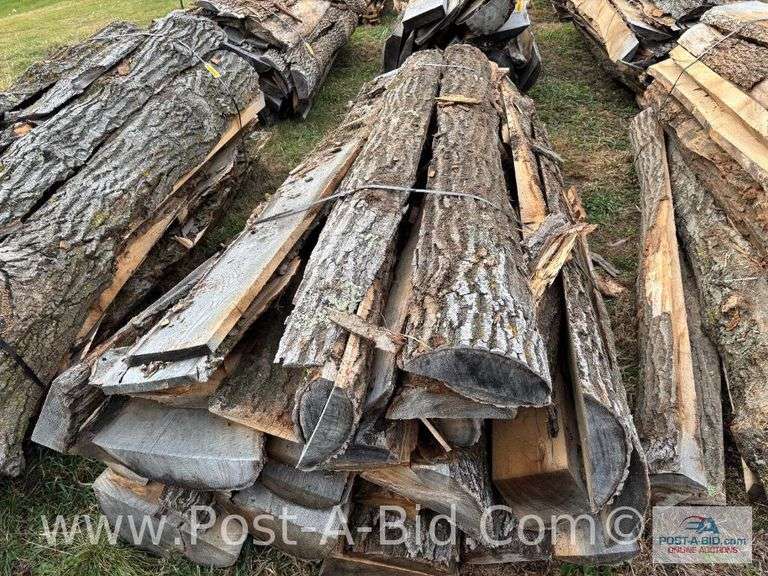 Bundle Of Oak Slab Wood, Owner Stated Seasoned For 1 Year- Great For Wood Stoves/Boilers.
