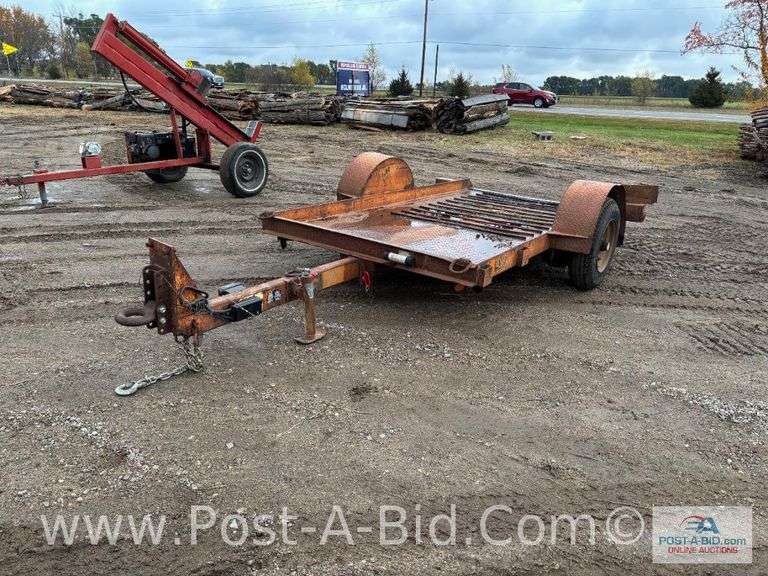 1994 Butler 10' Trailer, 5'5" Between Fenders, Pintle Hitch. Tabs Good Thru