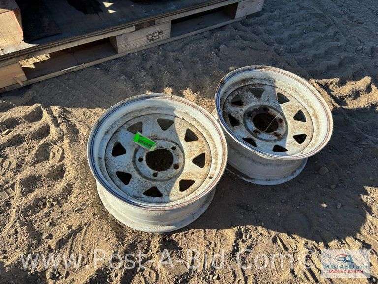 2-White 6 Bolt Rims. - Elsenpeter Auctions & Real Estate, Inc. dba Post ...