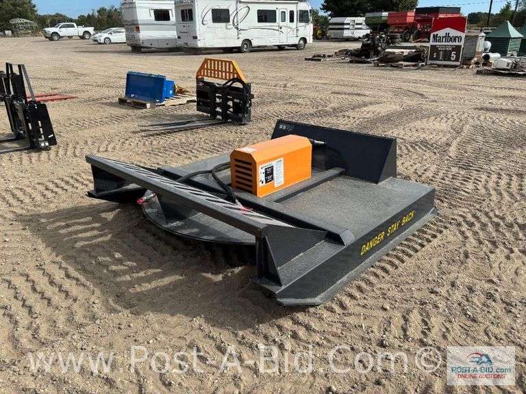 New 72" Brush Cutter For Skid Loader, With Quick Tach Plate.