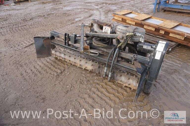 Harley Power Rake For Skidloader, Owner Stated "Works, But Has Small Leak O