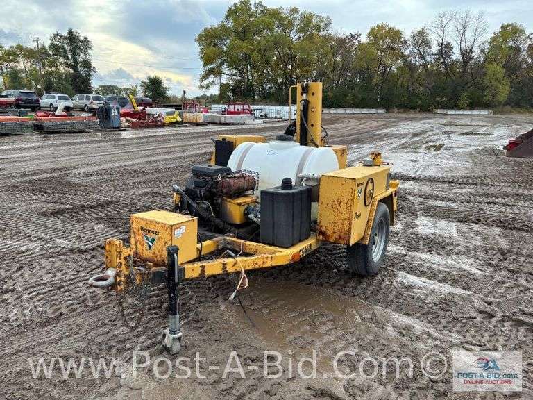 Vermeer CS418 Core Drill Trailer- Condition Unknown, Valve Cover Broken. Pi