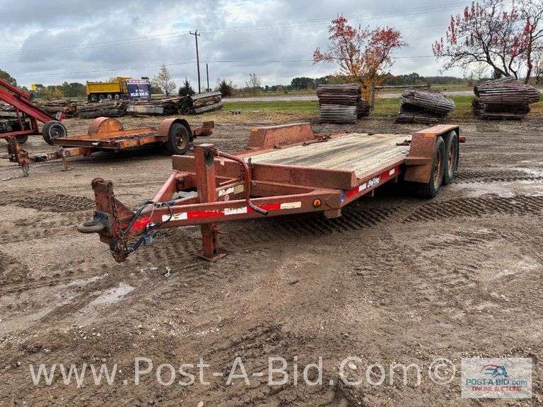 2003 Redi 16' Tandem Axle Tilt Bed Trailer, 2- 7,000 Lb Axles, 81" Between