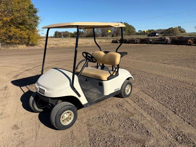 2016 EZ-Go Gas Golf Cart With Bag Holder On Back, Canopy, Forward & Reverse, Gas Motor. Runs And Dri