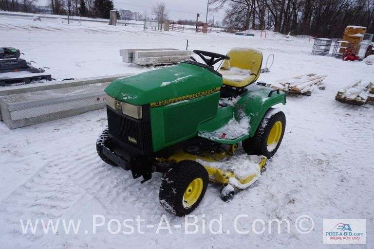 John Deere 425 Riding Lawn Mower, With 42" Deck, Owner Stated, "Has Issues