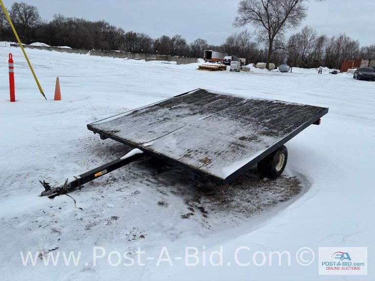 2002 Homemade 2 Place Tilt Bed Steel Snowmobile Trailer, Currently Bolted,