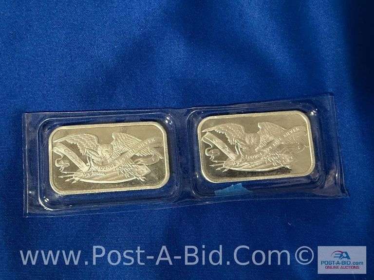 (2) 1 OZ .999 Fine Silver Bars,Siver Towne Edition. 2 Total Ounces.Bought From JM Bullion.