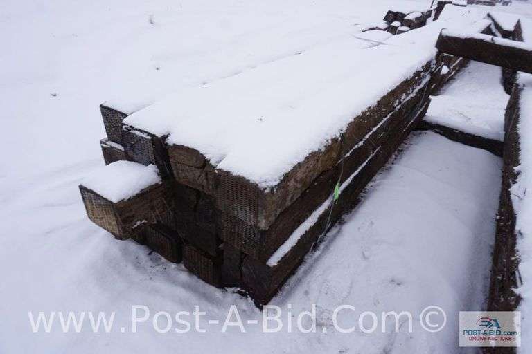 Lot Of Misc. Railroad Ties Approx. 10'.