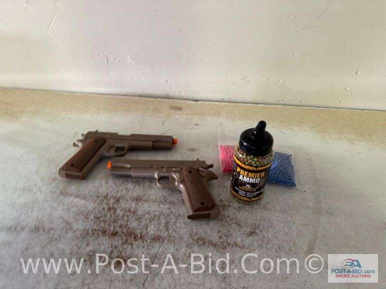 2- Air Soft Pistols And Ammo.