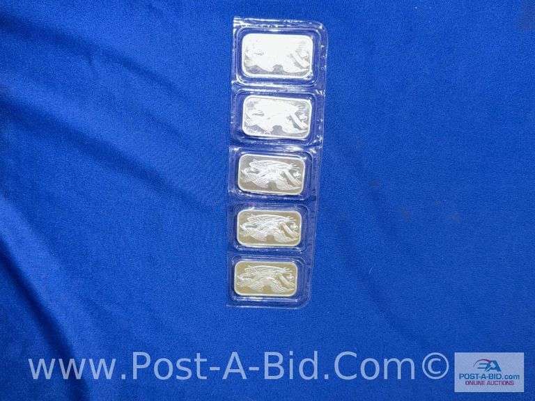 (5) 1 OZ .999 Of Fine Silver Bars, Silver Towne Edition. 5 Total Ounces. Bought From JM Bullion.