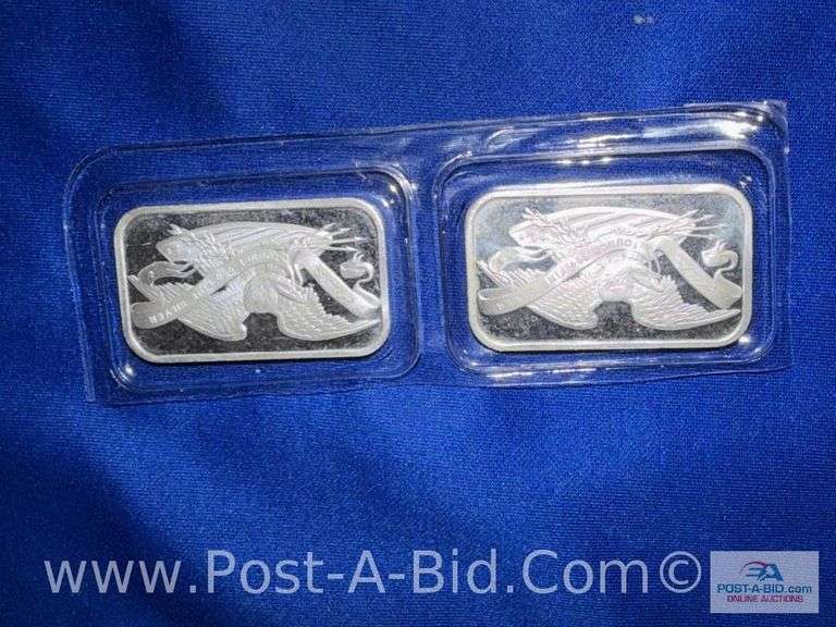 (2) 1 OZ .999 Fine Silver Bars, Silver Towne Edition. 2 Total Ounces. Bought