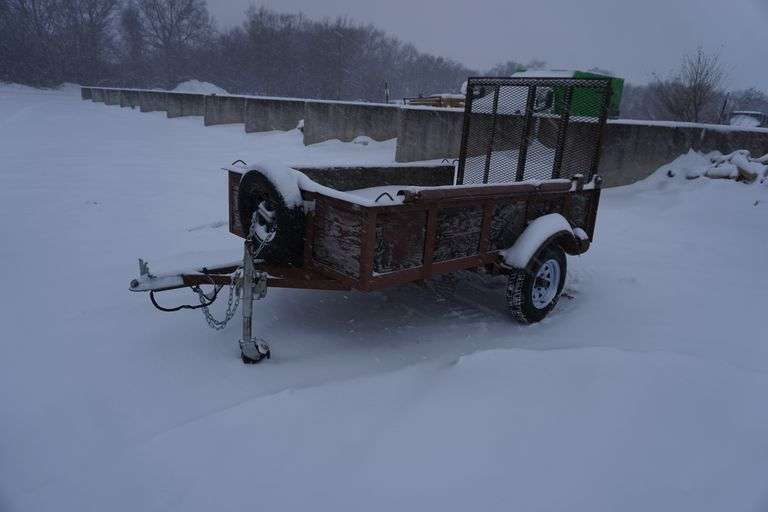 1982 Midi 5' x 8' Trailer, With Spring Assist Ramp, Newer Wheels And Rims, Lifetime License #AEG091.