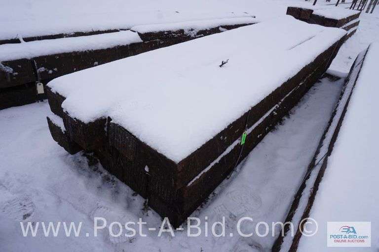 Lot Of Misc. Railroad Ties, Inspect For Size, Quantity, And Size, Approx. 12'