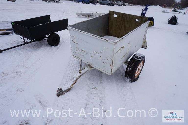 Shop Built 38" x 48" Utility/Lawn Dump Trailer, Owner Stated, "One Tire Is