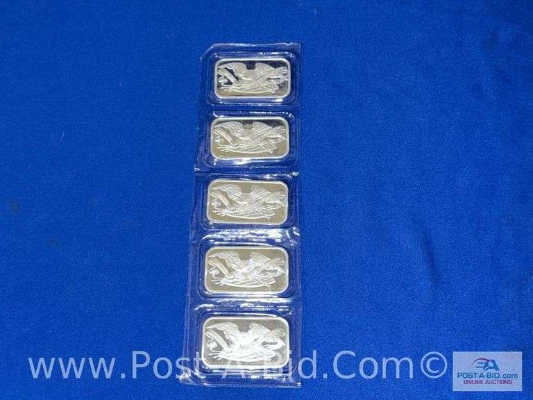 (5) 1 OZ .999 Of Fine Silver Bars, Silver Towne Edition. 5 Total Ounces. Bought From JM Bullion.
