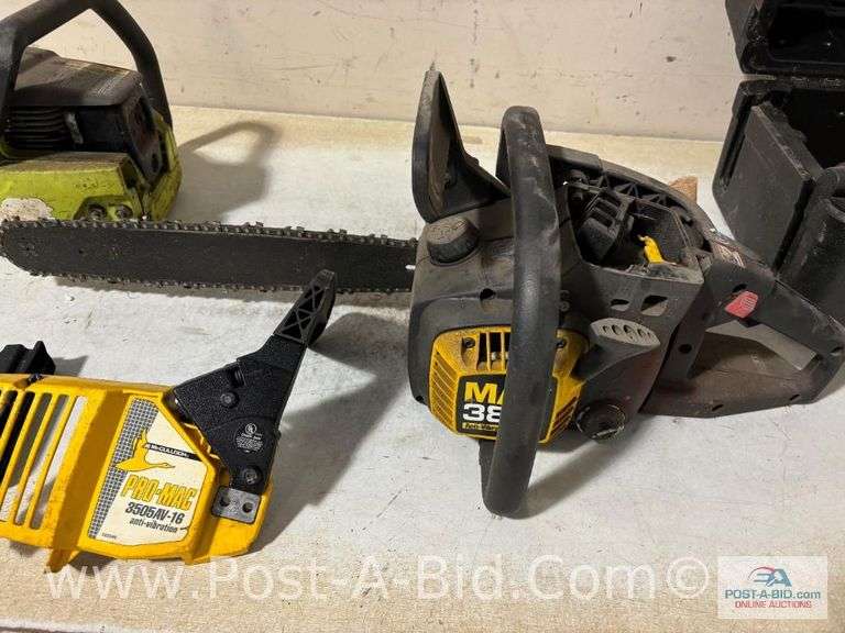 McCullan 16" And Poulan 16" Saws For Parts.