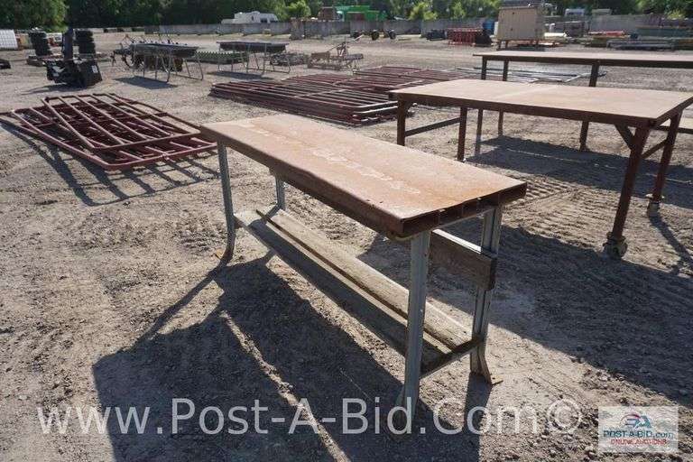 Metal Work Table, 70' x 23".