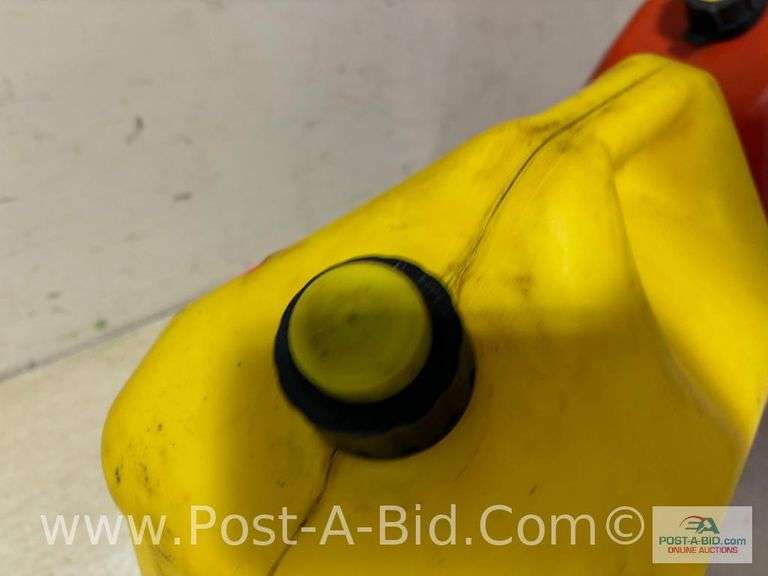 2-5 Gallon Diesel Cans And 1-6 Gallon Gas/Can.