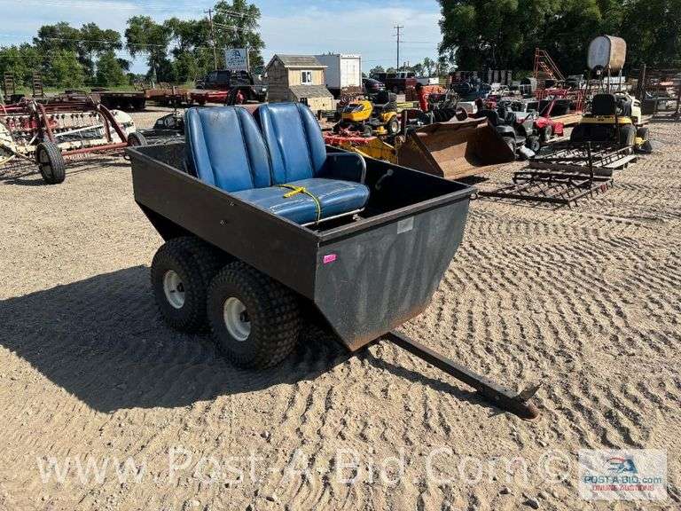 Tandem Trailer Cart With Removable Bus Seat.