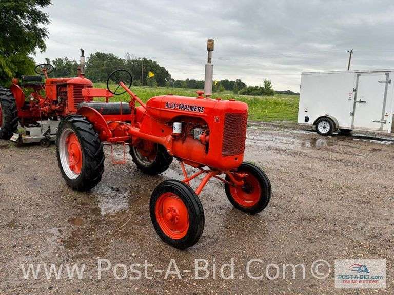 Restored Allis Chalmers B Tractor With Crank Start, PTO. Runs And Drives.
