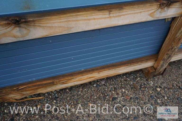 EM15-1211 CF Wall 12 24 Ga AZ50 Kynar Tahoe Blue Sheet Metal, Approx. 43 Pi