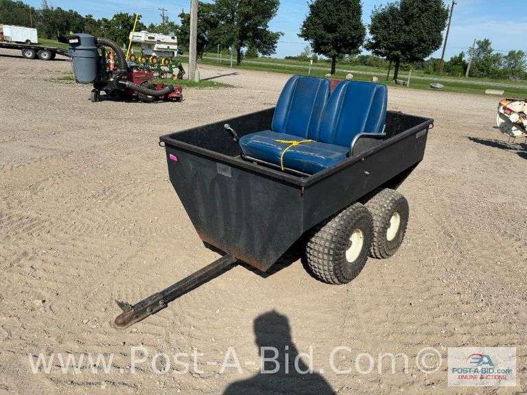 Tandem Trailer Cart With Removable Bus Seat.