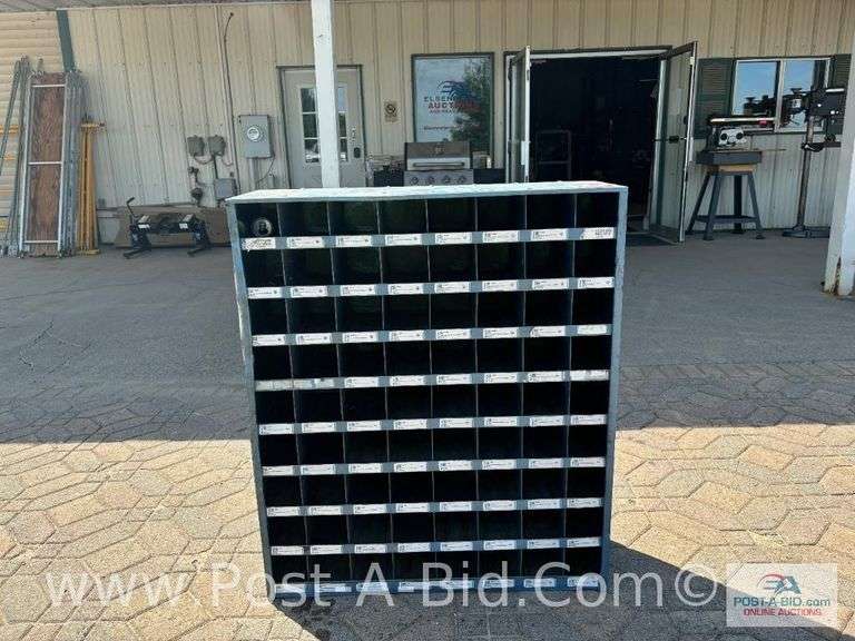 Large Bolt Bins 36" W x 12" D x 42" T.