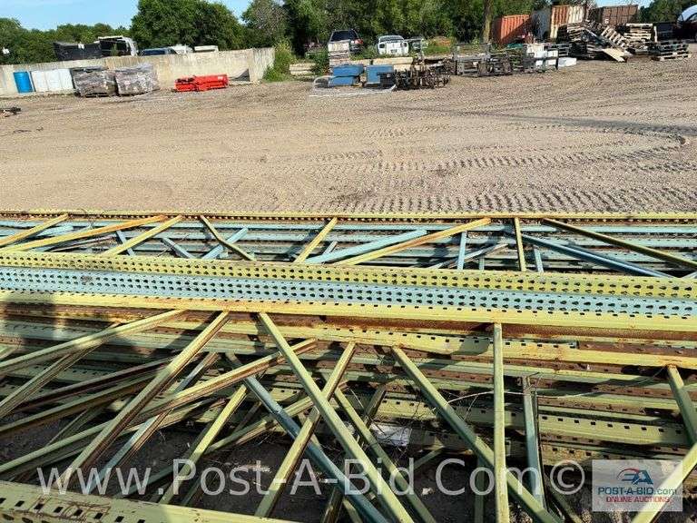 12-Pallet Racking Uprights Approx. 20' Tall.