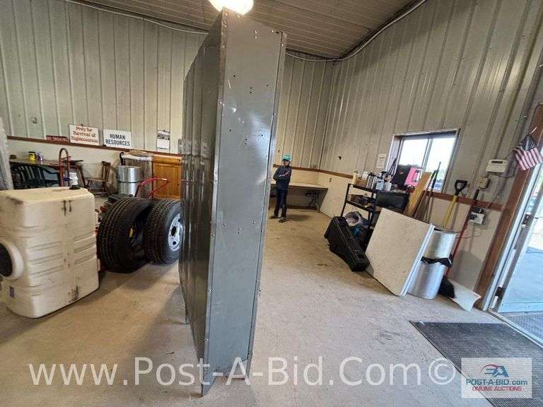 8 Door Locker, 78" T x 48" W x 12" D.