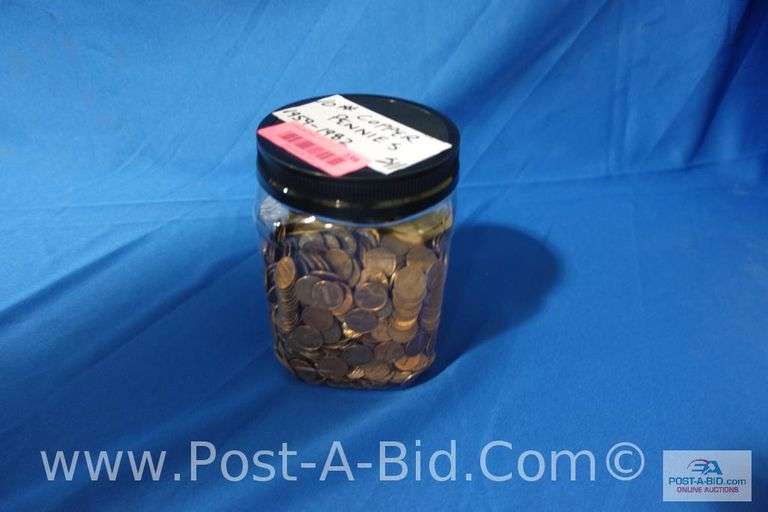 10 lbs. 1959-1982 Copper Pennies Approx. 1500 Unsearched Pennies Of Those Y