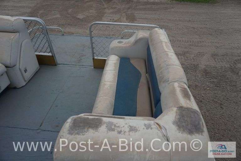 1973 Weeres 24' Pontoon, No Motor, Has Anchor, Rope, And Table, License # M